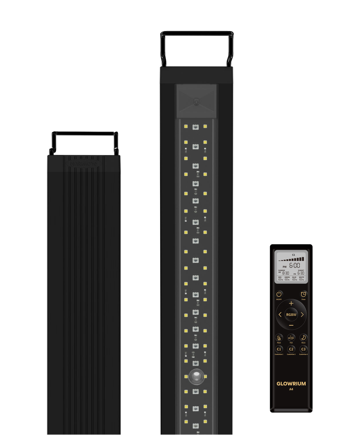 GLOWRIUM® A4 LED Full Spectrum Freshwater Aquarium Light with IP67 Waterproof