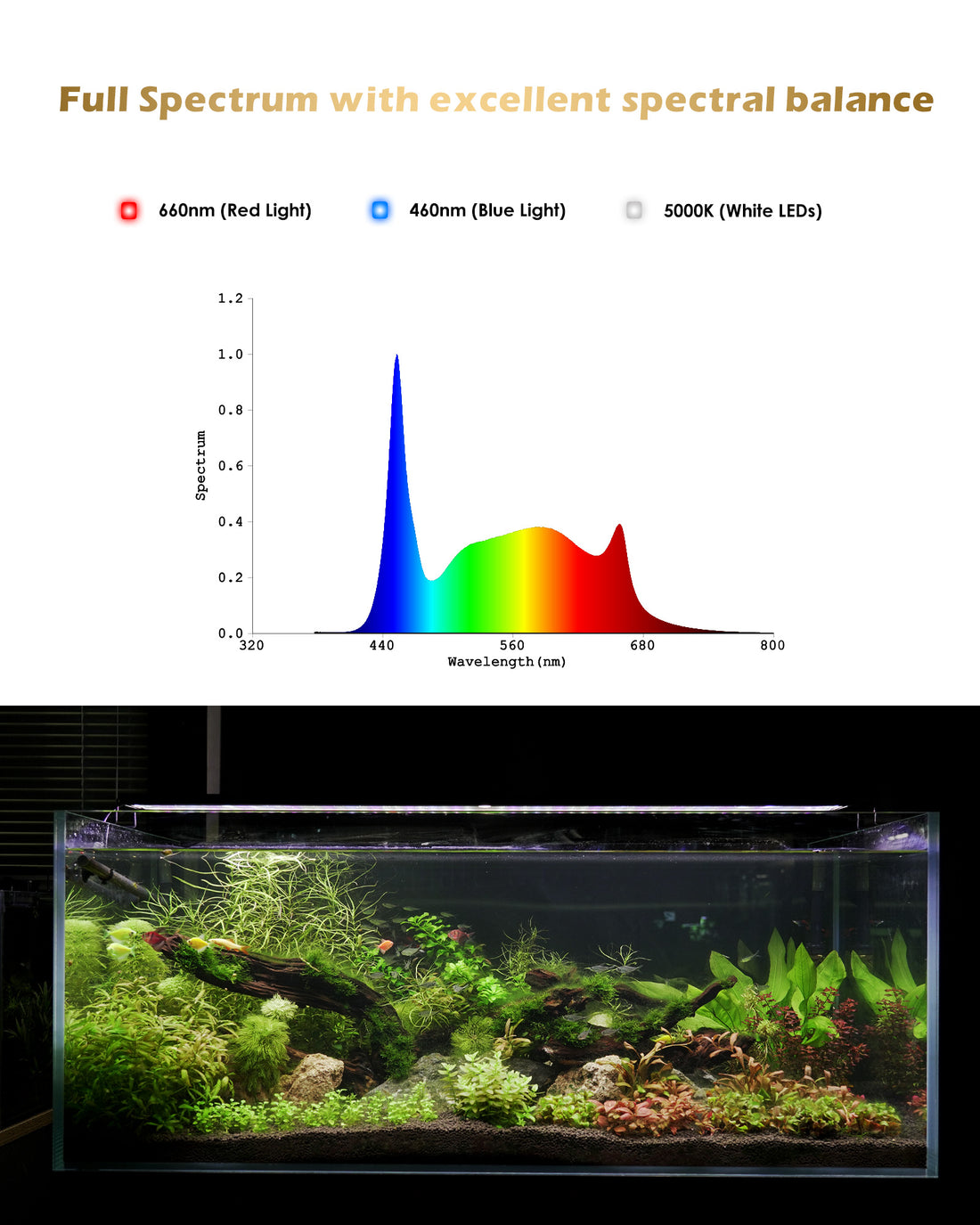 GLOWRIUM® A3 Full Spectrum LED Aquarium light