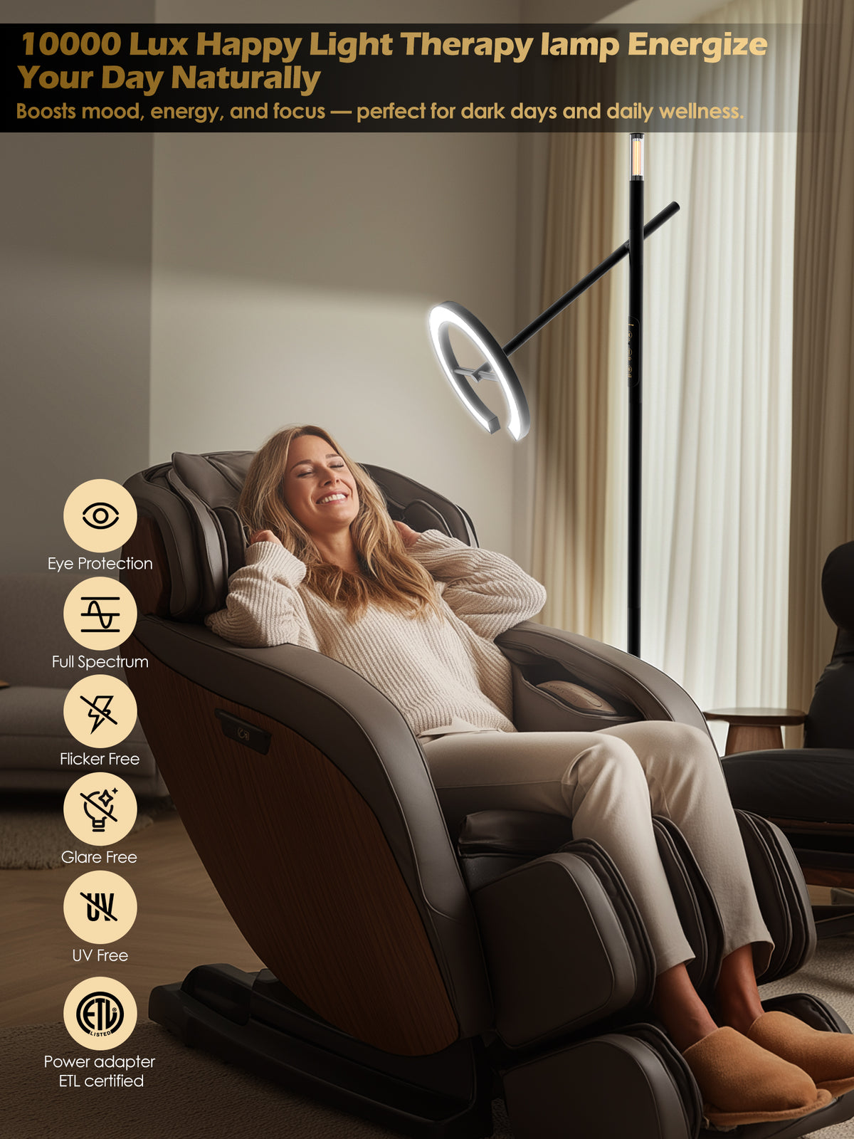 GLOWRIUM® H1 Smart Home Floor Lamp with APP Control & Stepless Dimmable