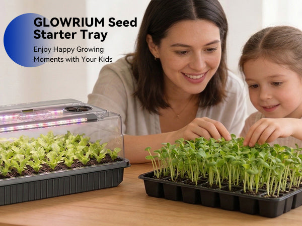 Indoor plant propagation with Glowrium G9 seed starter kit by plant parents