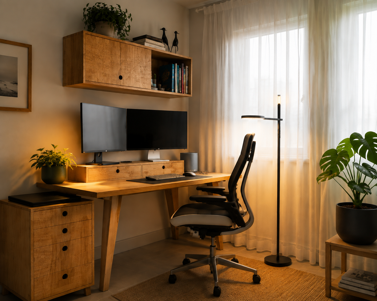 Small Home Office Ideas: Create a Cozy WFH Workspace With Lighting