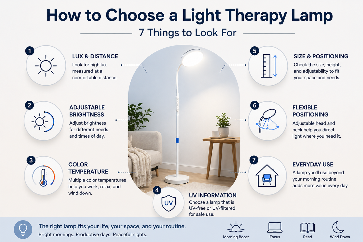 How to Choose a Light Therapy Lamp: 7 Things to Look For