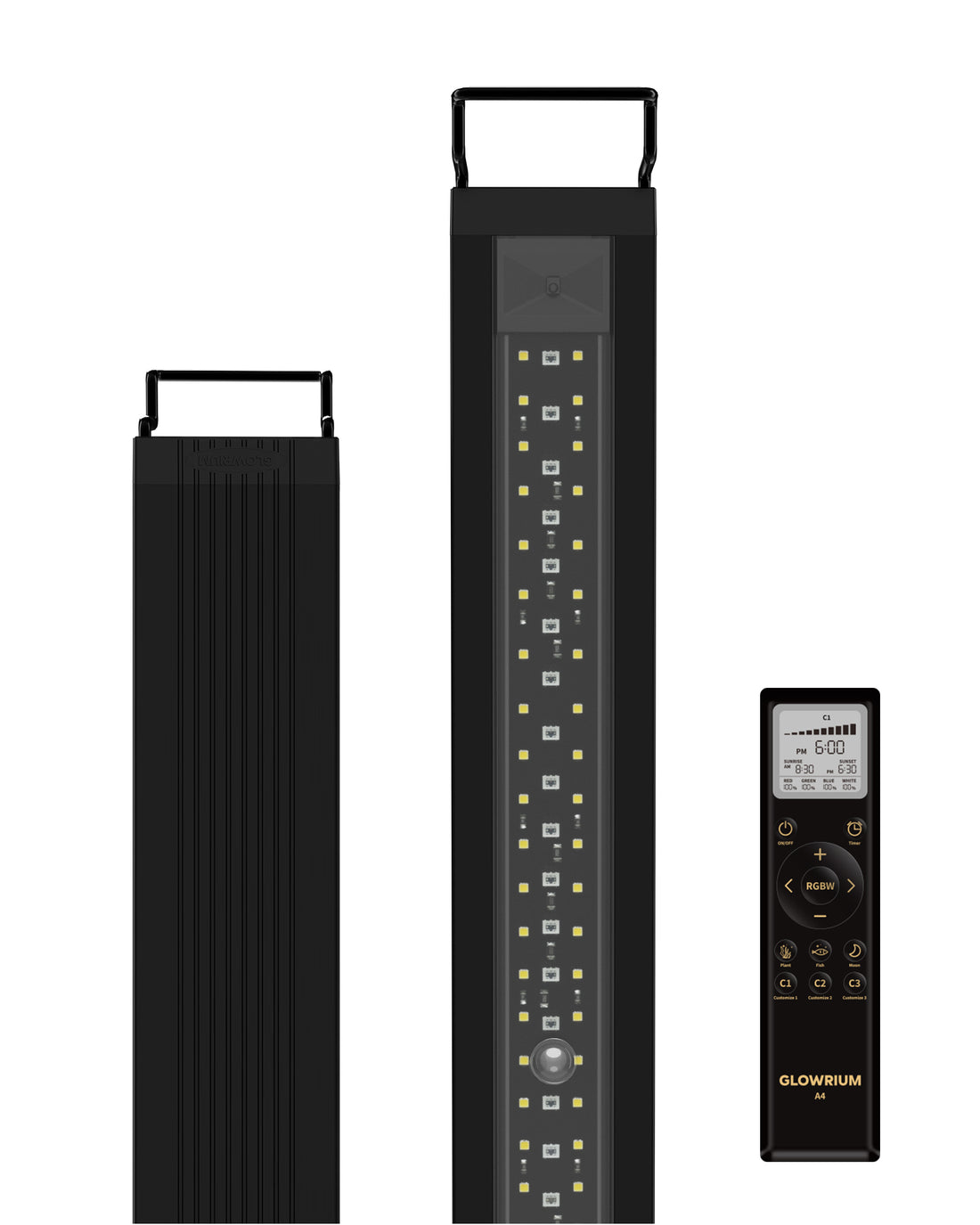GLOWRIUM® A4 LED Full Spectrum Freshwater Aquarium Light with IP67 Waterproof
