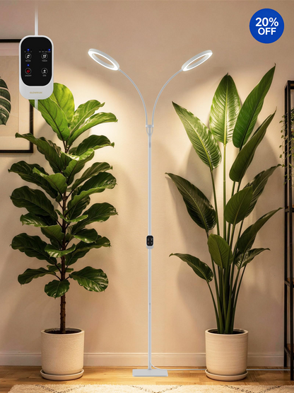 GLOWRIUM® G2 Pro 48W Vollspektrum-Pflanzenlampe - Indoor-LED-Pflanzenleuchte mit Timer, Höhenverstellung, stufenlosem Dimmen