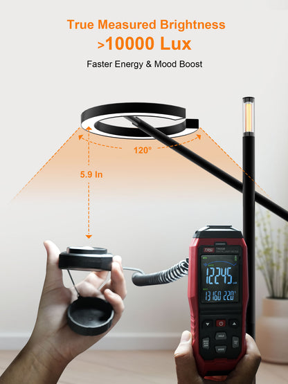 GLOWRIUM® H1 Intelligente Lichttherapie-Lampe – UV-frei, stufenloses Dimmen, Unterstützung des zirkadianen Rhythmus, smarte Steuerung