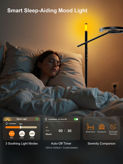 GLOWRIUM® H1 Intelligente Lichttherapie-Lampe – UV-frei, stufenloses Dimmen, Unterstützung des zirkadianen Rhythmus, smarte Steuerung