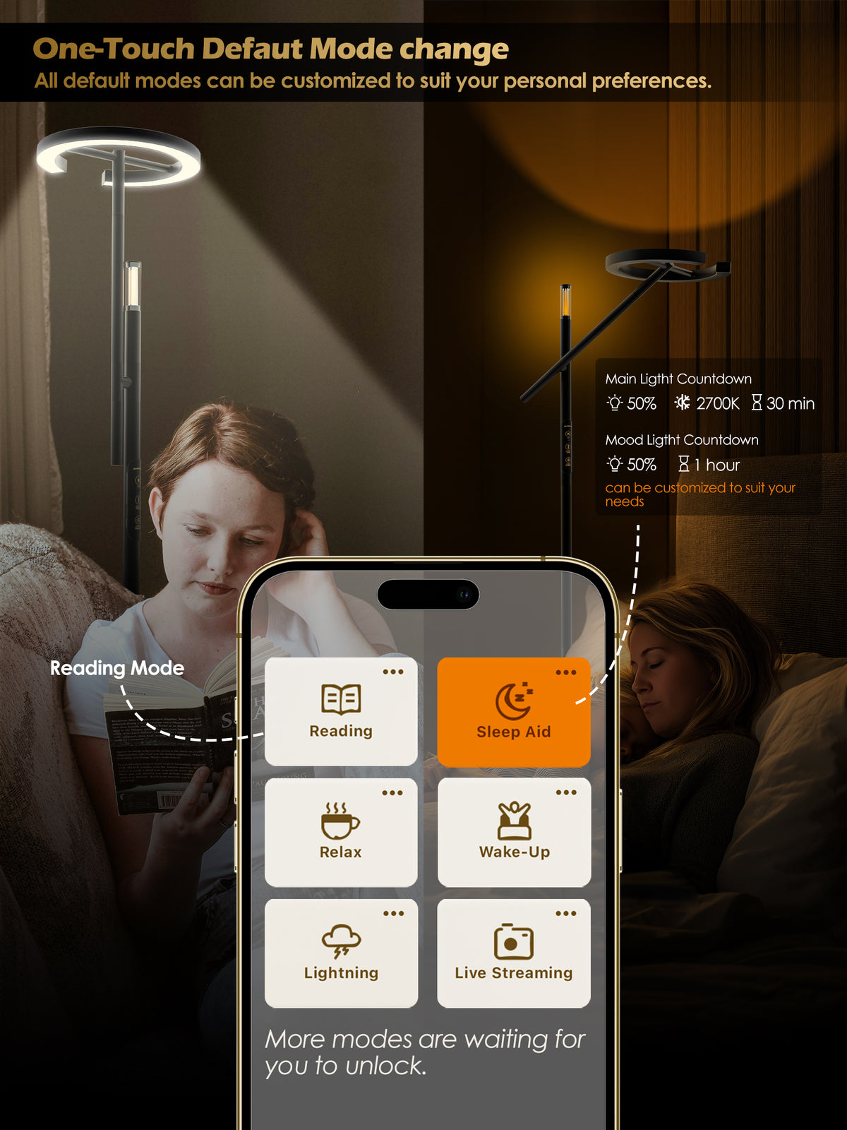 GLOWRIUM® H1 Smart Home Floor Lamp with APP Control &amp; Stepless Dimmable