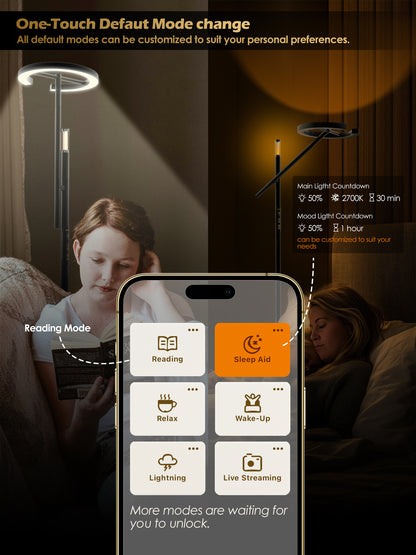 GLOWRIUM® H1 Smart Home Floor Lamp with APP Control &amp; Stepless Dimmable