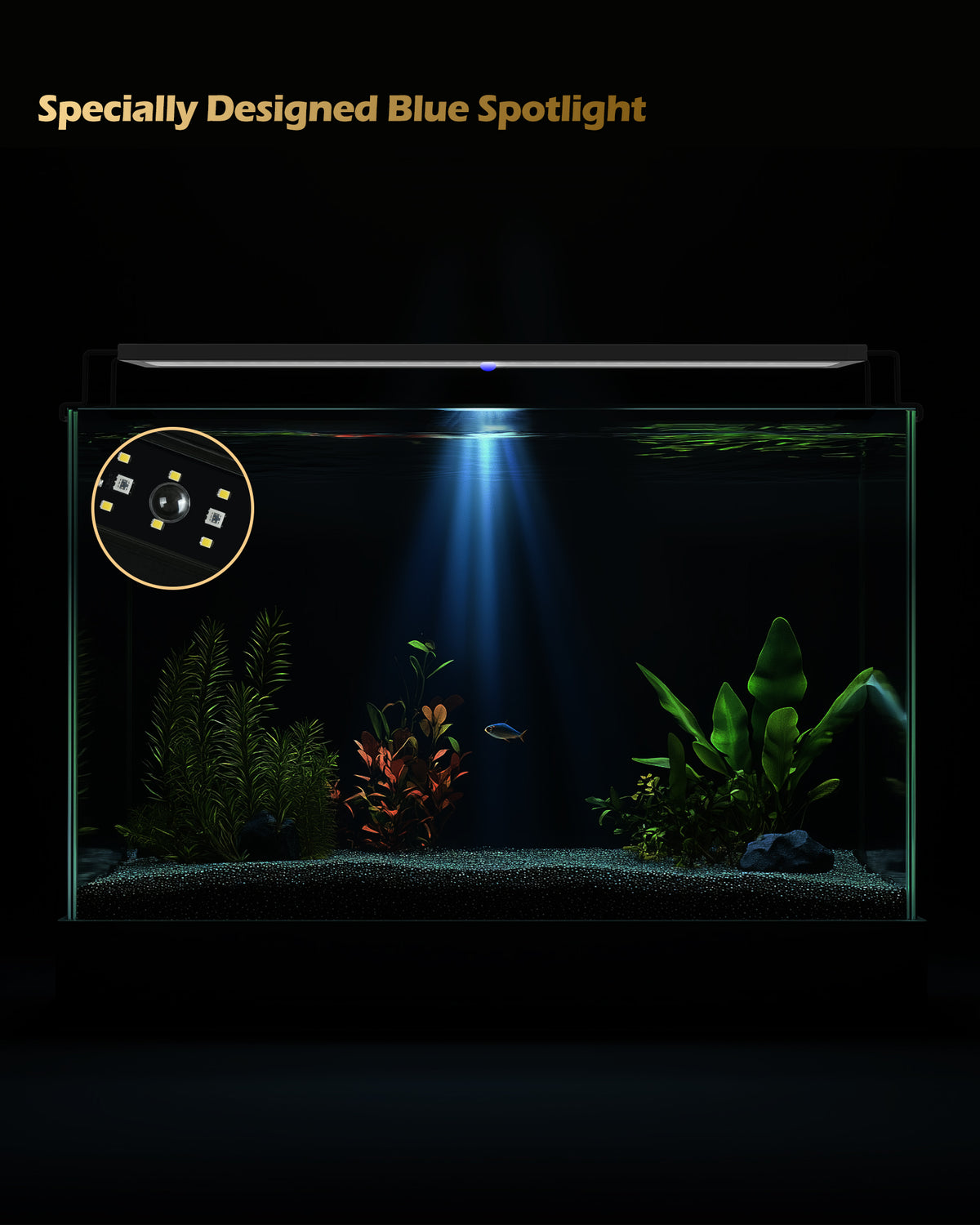 GLOWRIUM® A4 LED Full Spectrum Freshwater Aquarium Light with IP67 Waterproof
