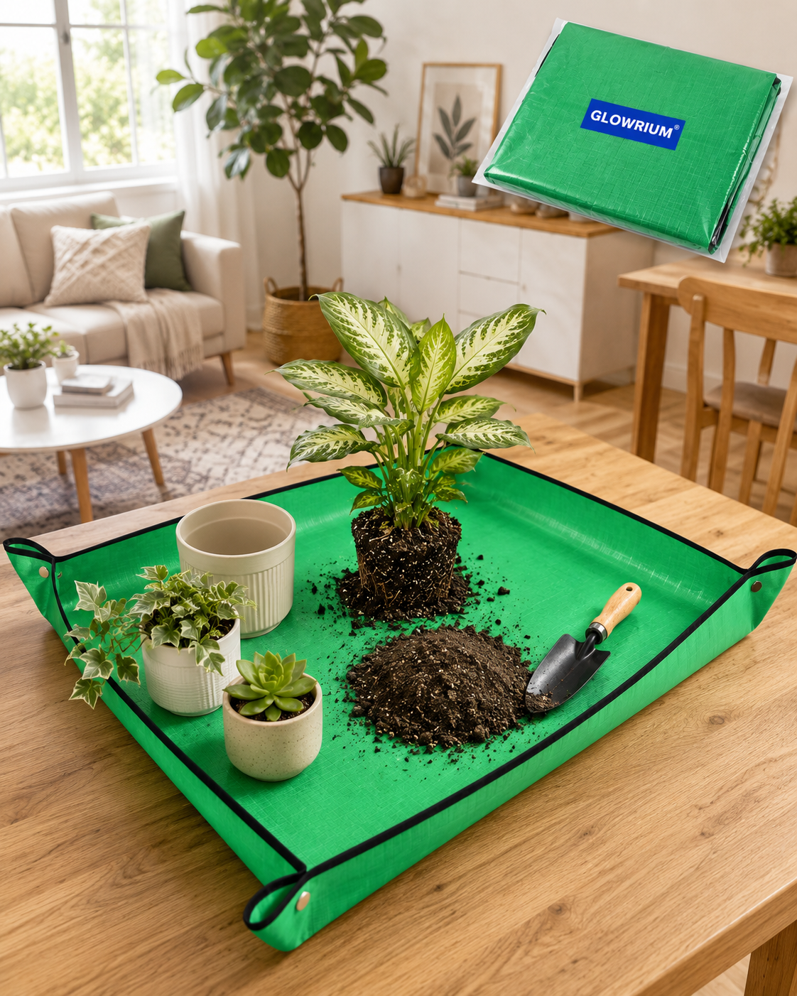 [Ships in October] GLOWRIUM Repotting Mat – A Cleaner, Easier Way to Care for Your Plants