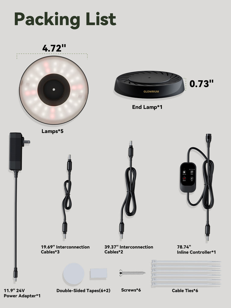 GLOWRIUM G7 | 48W Smart Full Spectrum LED Puck-Pflanzenlampe