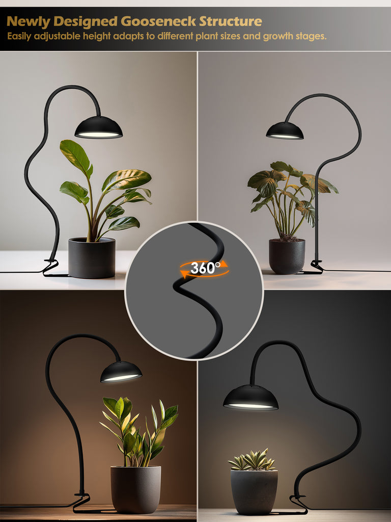 GLOWRIUM® G8 10W Smarte LED Pflanzenlampe - Vollspektrum-Pflanzenlicht für kleine Zimmerpflanzen