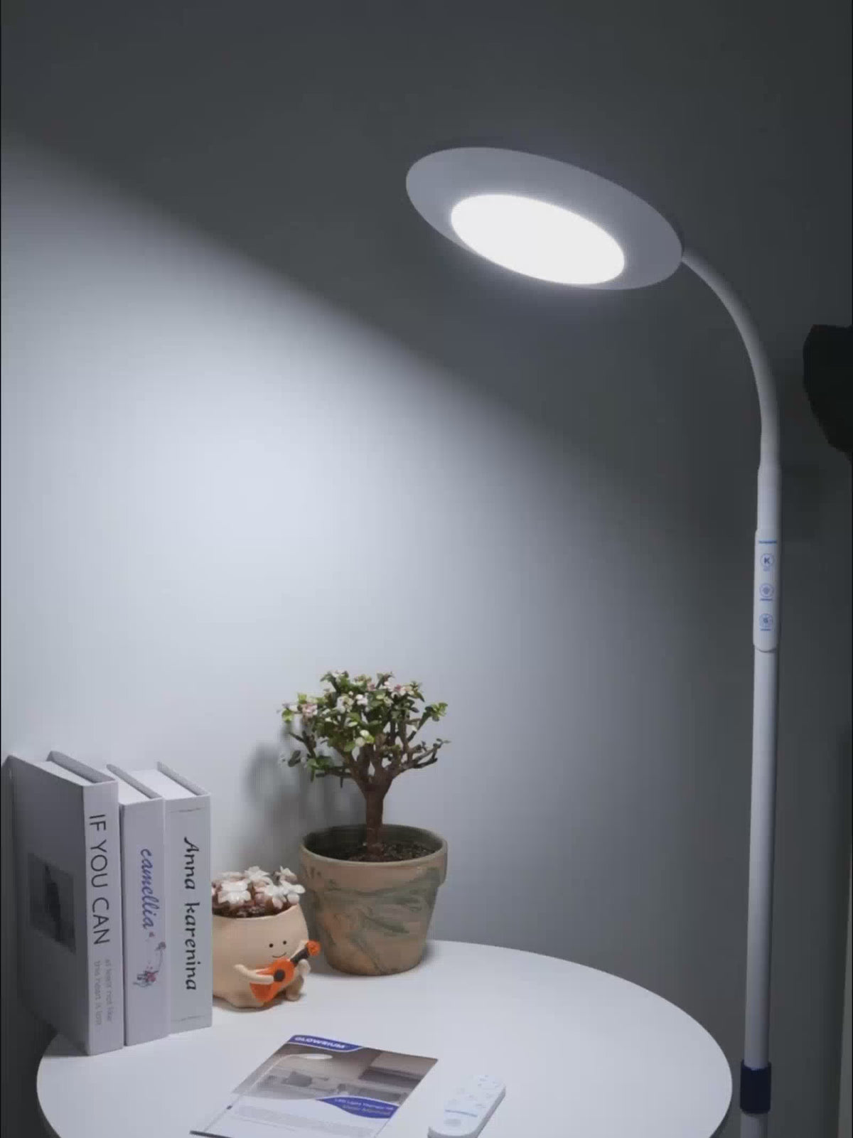GLOWRIUM® H6 Lichttherapie-Stehlampe - 48.000 Lux UV-freie Vollspektrum-Tageslichtlampe mit Fern- und Touch-Steuerung